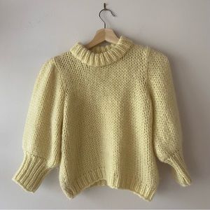 Yellow Ganni Mohair Sweater, size small